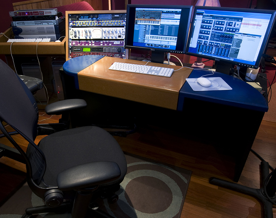 Big wheels studio control room